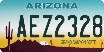 AZ license plate AEZ2328