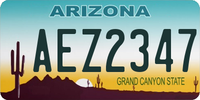AZ license plate AEZ2347