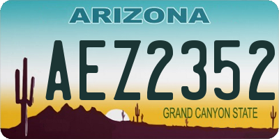 AZ license plate AEZ2352