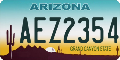 AZ license plate AEZ2354