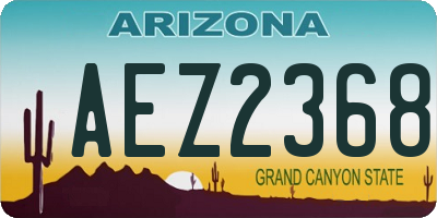 AZ license plate AEZ2368