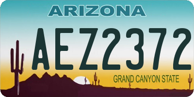AZ license plate AEZ2372