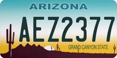 AZ license plate AEZ2377