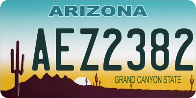 AZ license plate AEZ2382