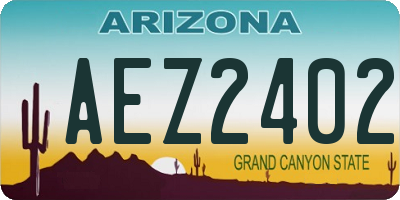 AZ license plate AEZ2402