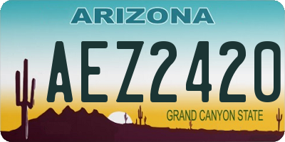 AZ license plate AEZ2420