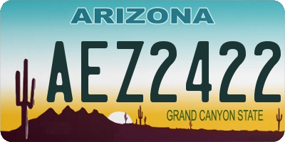AZ license plate AEZ2422