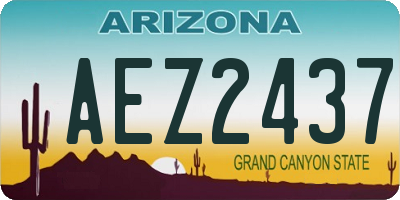 AZ license plate AEZ2437