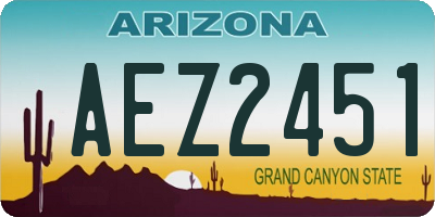 AZ license plate AEZ2451
