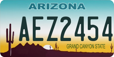 AZ license plate AEZ2454