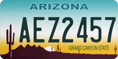 AZ license plate AEZ2457