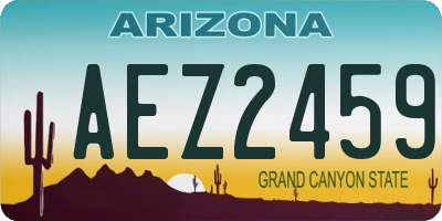 AZ license plate AEZ2459
