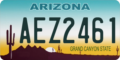 AZ license plate AEZ2461