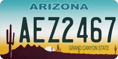 AZ license plate AEZ2467