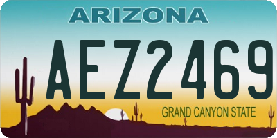 AZ license plate AEZ2469