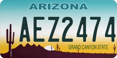 AZ license plate AEZ2474