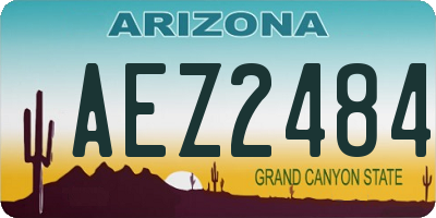 AZ license plate AEZ2484