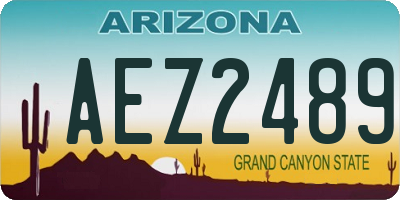 AZ license plate AEZ2489