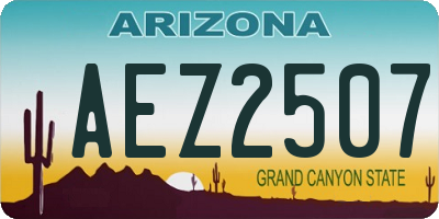 AZ license plate AEZ2507