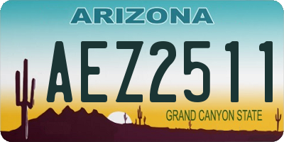 AZ license plate AEZ2511