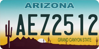 AZ license plate AEZ2512
