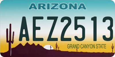 AZ license plate AEZ2513
