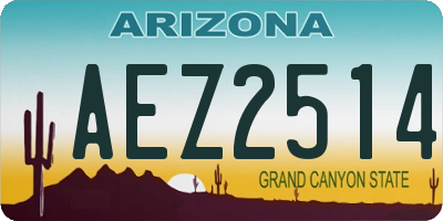 AZ license plate AEZ2514