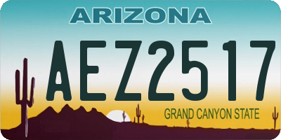 AZ license plate AEZ2517