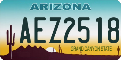 AZ license plate AEZ2518