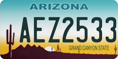 AZ license plate AEZ2533
