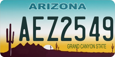 AZ license plate AEZ2549