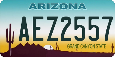 AZ license plate AEZ2557