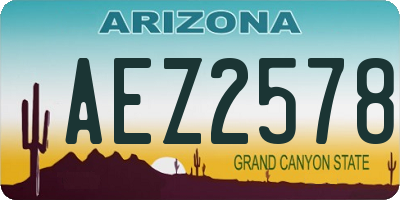 AZ license plate AEZ2578