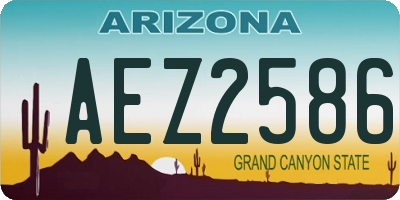 AZ license plate AEZ2586