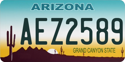 AZ license plate AEZ2589