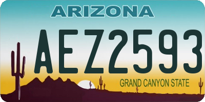 AZ license plate AEZ2593