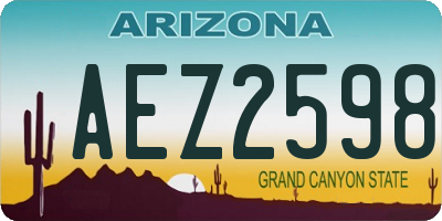 AZ license plate AEZ2598