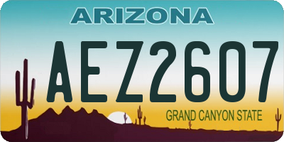 AZ license plate AEZ2607
