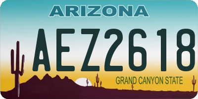 AZ license plate AEZ2618