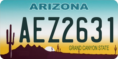 AZ license plate AEZ2631