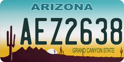 AZ license plate AEZ2638