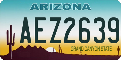 AZ license plate AEZ2639