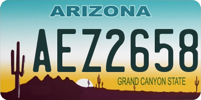AZ license plate AEZ2658