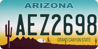 AZ license plate AEZ2698