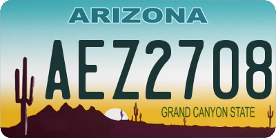 AZ license plate AEZ2708