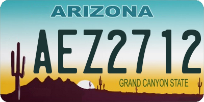 AZ license plate AEZ2712