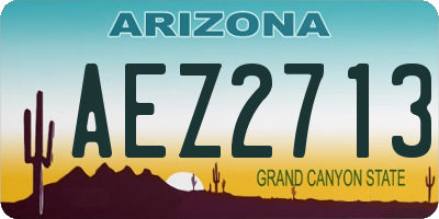 AZ license plate AEZ2713
