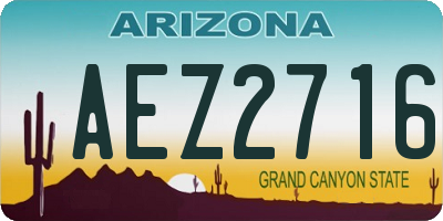 AZ license plate AEZ2716