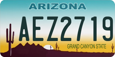 AZ license plate AEZ2719