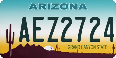 AZ license plate AEZ2724